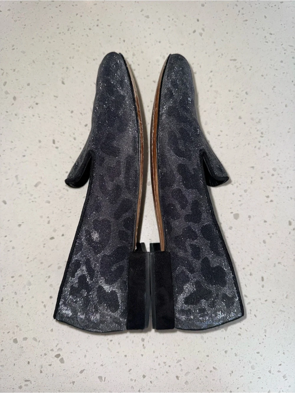 Donald J. Pliner Women's Black Leopard-Print Slip-On Loafers